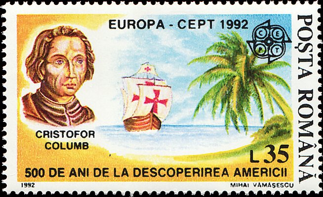 Columbus & Ship Making Landfall