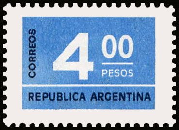 Stamp, Numerals, Argentina,  , Numbers