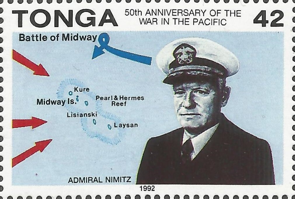 Admiral Chester Nimitz, Battle of Midway Map