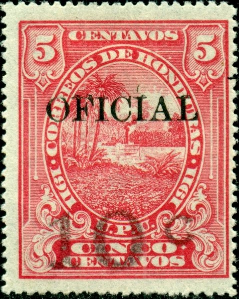 Honduran Scene overprinted with additional surcharge