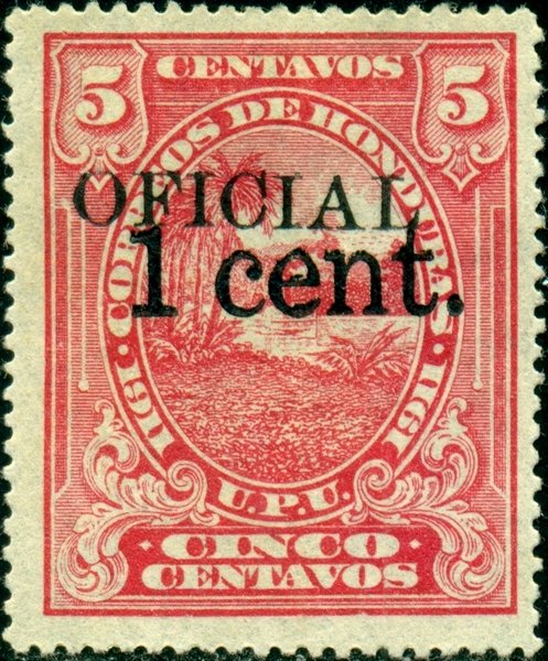 Honduran Scene overprinted with additional surcharge