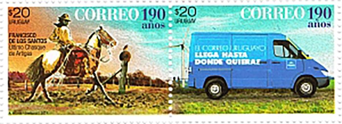 190th Anniversary of the Uruguayan Postal Service