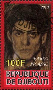 Stamp, Pablo Picasso, Cinderellas,  , Paintings