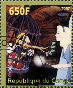 Stamp, Pinocchio, Cinderellas,  , Cartoons, Disney