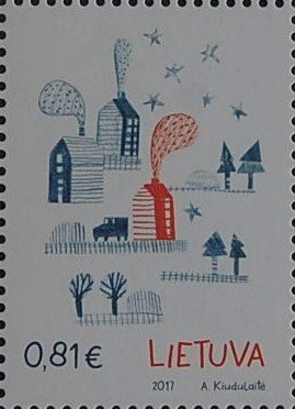 Stamp, Christmas 2017, Lithuania,  , Christmas