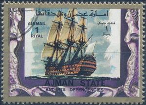 Stamp, Sailing ship, Ajman,  , Sailing Ships