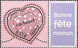 Se-tenant, The heart of Cacharel, France,  , Hearts, Valentine's Day