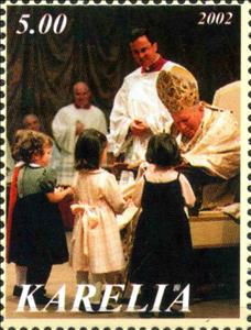 Stamp, Pope John Paul II, Cinderellas,  , People, Popes