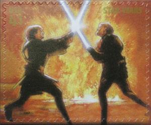 Stamp, Anakin Skywalker and Obi-Wan Kenobi, United States of America,  