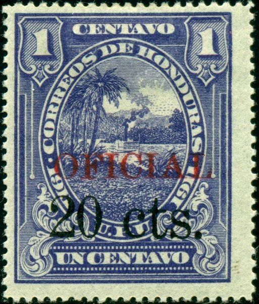 Honduran Scene overprinted with additional surcharge