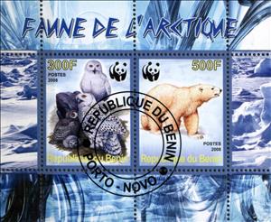 Mini Sheet, Faune de L'Arctique, Cinderellas,  , Animals (Fauna)
