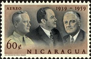 Stamp, Charles L. Mullins, Anastasio Somoza, Franklin D. Roosevelt, Nicaragua,  , Heads of State