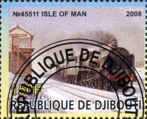 Stamp, No 45511 Isle of Man, Cinderellas,  , Locomotives, Railways