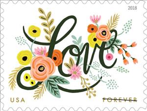 Stamp, Love Stamp : Love Flourishes, United States of America,  , Flowers, Love