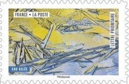 Stamp, Frozen water, France,  