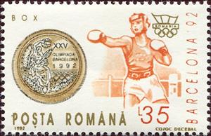 Stamp, Boxing Medal, Romania,  , Boxing, Olympic Games, Sports
