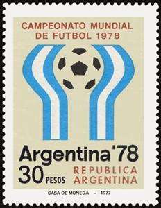 Stamp, Emblem WC 1978, Argentina,  , Football (Soccer), Seals (Emblems), Sports