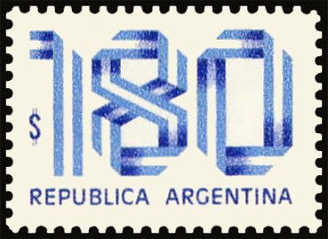 Stamp, Numeral, Argentina,  , Numbers