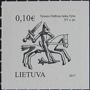 Stamp, Vytautas the Great times Vytis, Lithuania,  , Coats of Arms