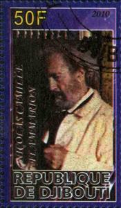 Stamp, Camille Flammarion (1842-1925), French astronomer, Cinderellas,  , People