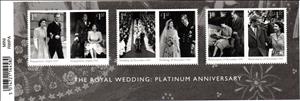 Souvenir Sheet, Minisheet, United Kingdom of Great Britain & Northern Ireland,  , Anniversaries and Jubilees, Famous People, Heads of State, Queens, Royalty, Weddings