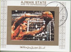 Souvenir Sheet, Waterpolo, Ajman,  , Olympic Games, Water-polo