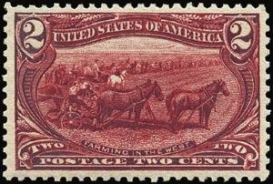 Stamp, Farming in the West, United States of America,  , Mammals, Horses, Agriculture, Animals (Fauna)