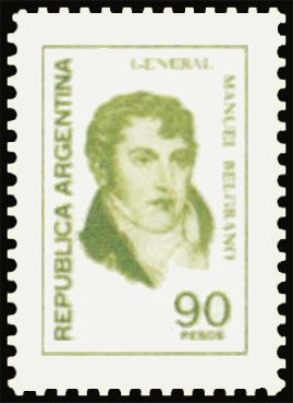 Stamp, General Manuel Belgrano (1770-1820), Argentina,  , Famous People, Generals, Men