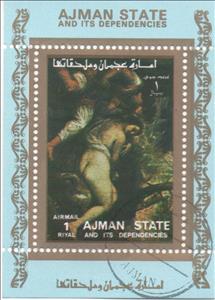 Stamp, Nude painting, Ajman,  , Nudes, Paintings