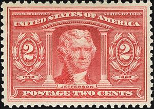Stamp, Thomas Jefferson, United States of America,  