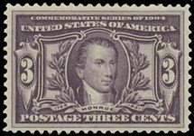 Stamp, James Monroe, United States of America,  