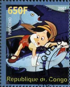 Stamp, Pinocchio, Cinderellas,  , Cartoons, Disney