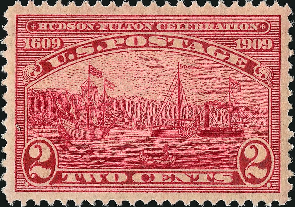 Henry Hudson's "Half Moon" and Fulton's Steamship "Clermont"