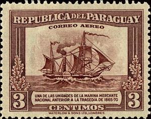 Stamp, Steamer "Tacuary", Paraguay,  , Sailing Ships, Ships