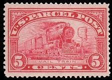 Stamp, Mail Train and Bag On Rack, United States of America,  , Railways