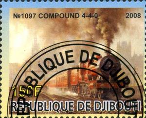 Stamp, No 097 Compound 4-4-0, Cinderellas,  , Locomotives, Railways