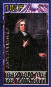 Stamp, John Flamsteed (1646-1719), English astronomer, Cinderellas,  , People