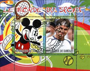 Mini Sheet, Le Monde du Sport, Cinderellas,  , Sports, Tennis