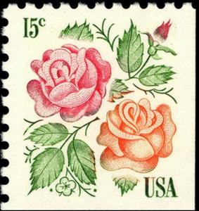 Stamp, Roses, United States of America,  , Flowers