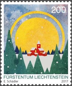 Stamp, Church, Liechtenstein,  , Christmas