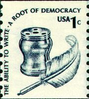 Stamp, Inkwell and Quill, United States of America,  