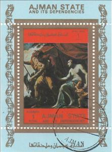 Stamp, Nude painting, Ajman,  , Nudes, Paintings