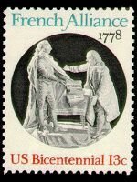 Stamp, French Alliance, United States of America,  