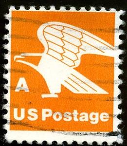 Stamp, Eagle, emblem of the US-Post, United States of America,  
