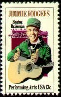 Jimmie Rodgers with Guitar and Brakesman's Cap, Locomotive