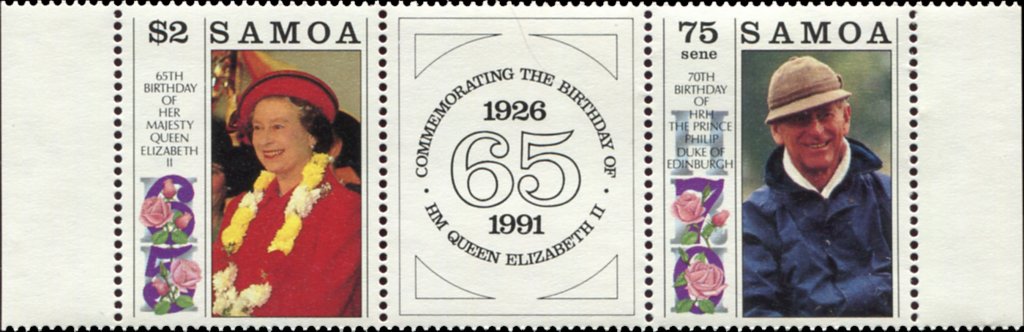 Birthdays of Queen Elizabeth II (65) and Prince Philip
