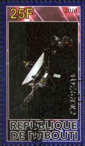 Stamp, Voyager 2, Cinderellas,  , Spacecrafts