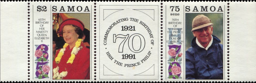 Birthdays of Queen Elizabeth II (65) and Prince Philip (70)