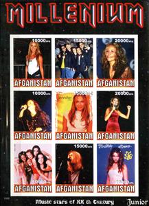 Mini Sheet, Millenium - Music Star, Cinderellas,  , Musicians, People