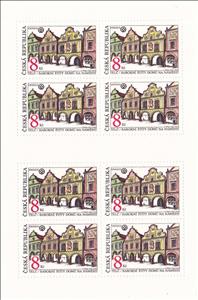 Mini Sheet, Telč: Baroque gables in the square (UNESCO World Heritage), Czech Republic,  , Houses, Town Squares, UNESCO World Heritage Sites
